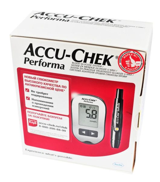 Глюкометр accu-chek performa фотография
