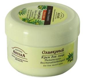 Зеленая аптека крем для лица питательно-восстанавливающий оливковый 200мл