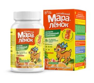 Витамины для детей с Холином Цитрусовый микс Алтайский Мараленок №30